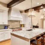 clean countertops in kitchen