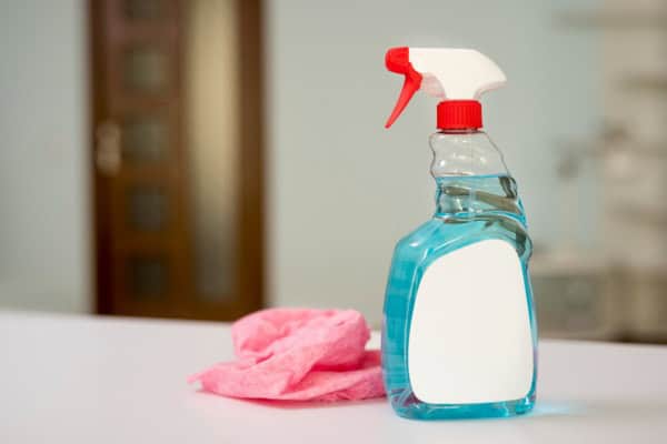 close up of dish soap solution